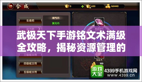 武极天下手游铭文术满级全攻略，揭秘资源管理的艺术与技巧
