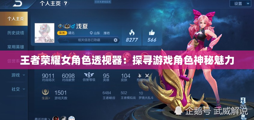 王者荣耀女角色透视器：探寻游戏角色神秘魅力