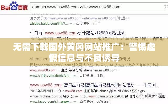 无需下载国外黄冈网站推广：警惕虚假信息与不良诱导