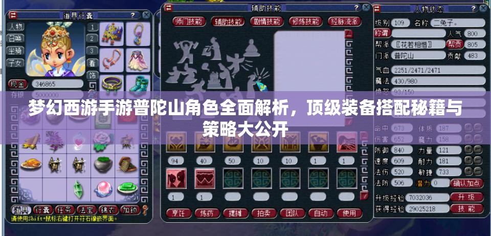 梦幻西游手游普陀山角色全面解析，顶级装备搭配秘籍与策略大公开