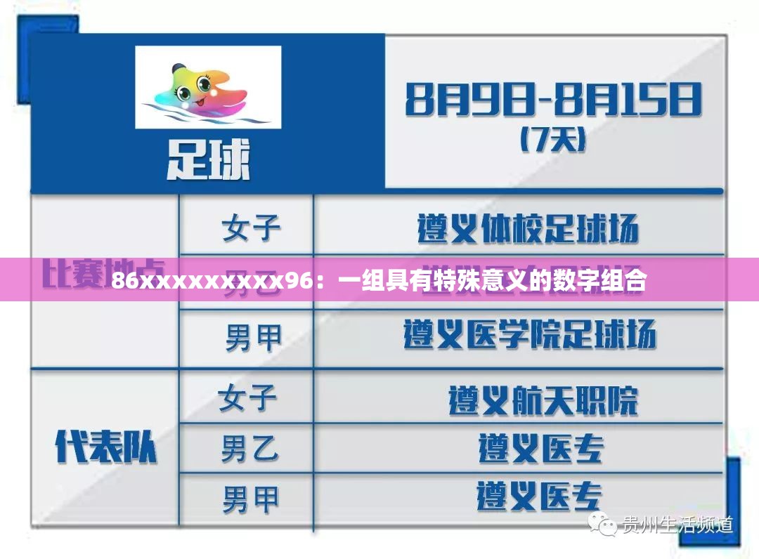 86xxxxxxxxx96：一组具有特殊意义的数字组合