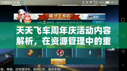 天天飞车周年庆活动内容解析，在资源管理中的重要性及高效策略运用