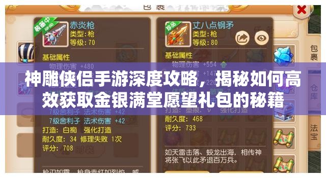 神雕侠侣手游深度攻略，揭秘如何高效获取金银满堂愿望礼包的秘籍