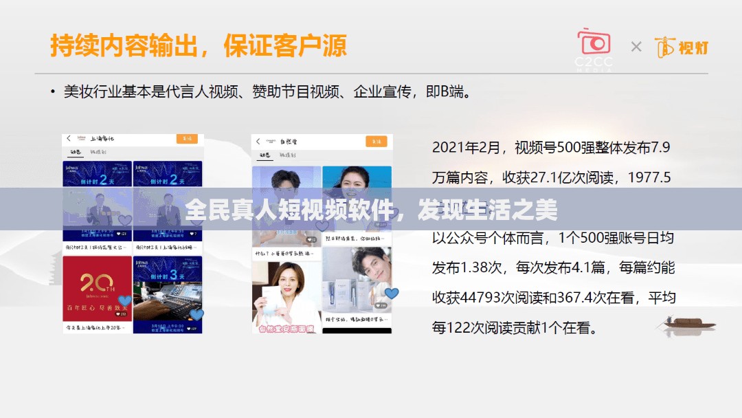 全民真人短视频软件，发现生活之美