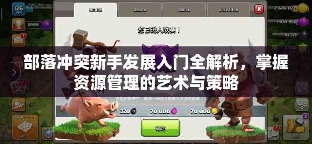 部落冲突新手发展入门全解析，掌握资源管理的艺术与策略
