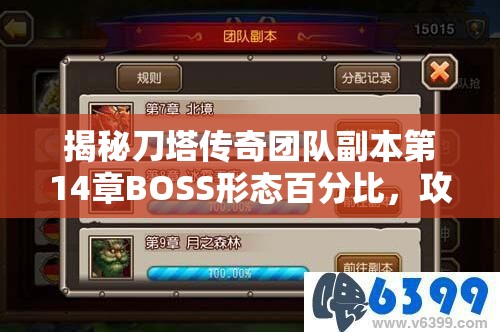 揭秘刀塔传奇团队副本第14章BOSS形态百分比，攻略与战斗技巧深度解析