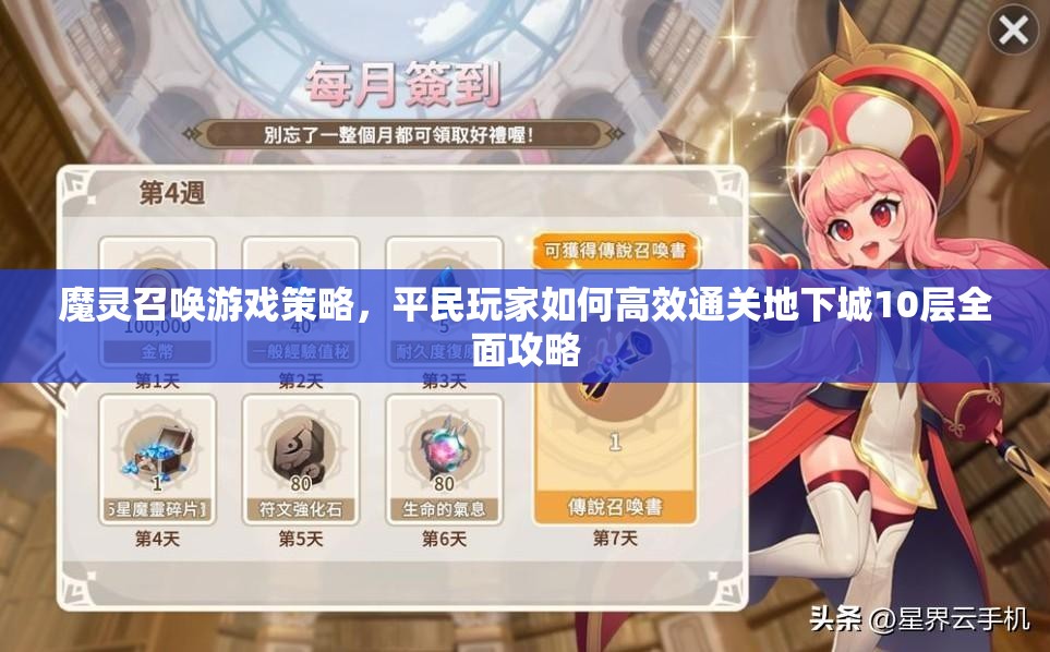魔灵召唤游戏策略，平民玩家如何高效通关地下城10层全面攻略