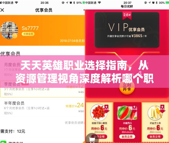 天天英雄职业选择指南，从资源管理视角深度解析哪个职业更优