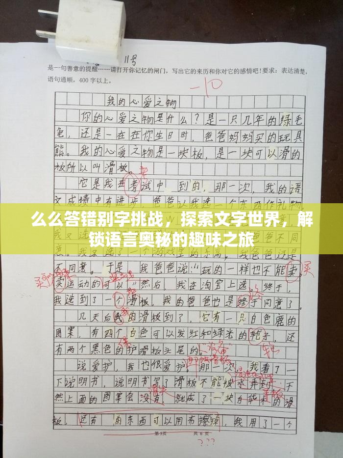 么么答错别字挑战，探索文字世界，解锁语言奥秘的趣味之旅