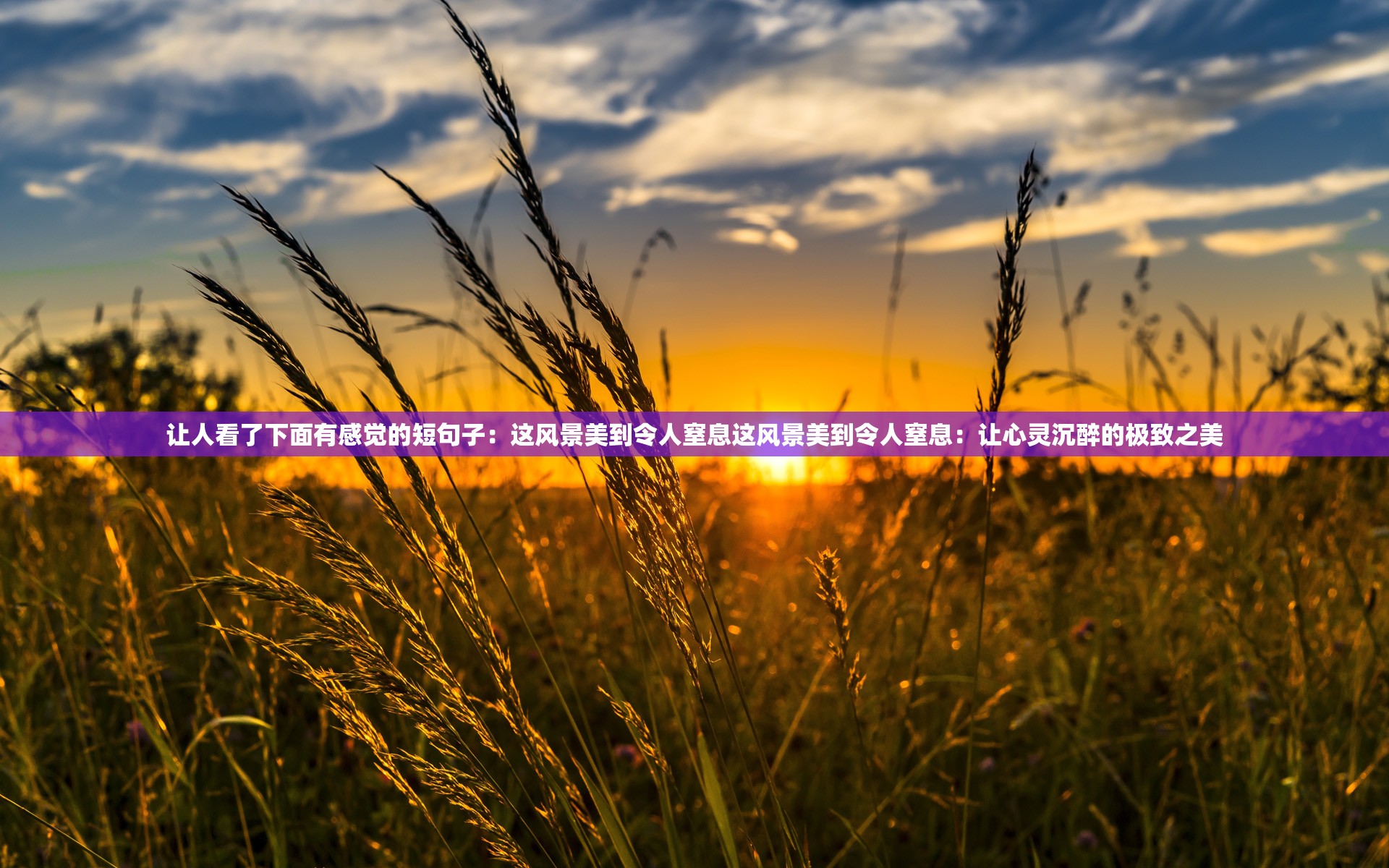 让人看了下面有感觉的短句子：这风景美到令人窒息这风景美到令人窒息：让心灵沉醉的极致之美