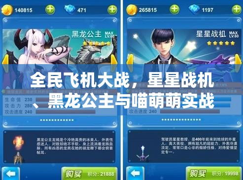 全民飞机大战，星星战机、黑龙公主与喵萌萌实战对比及资源管理深度解析