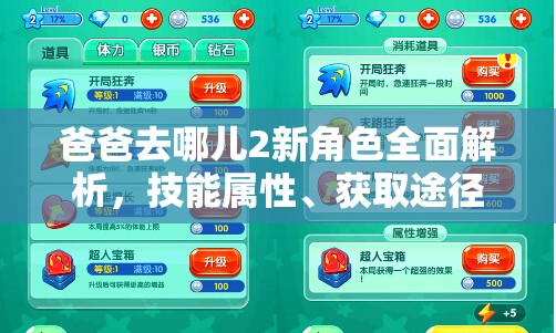 爸爸去哪儿2新角色全面解析，技能属性、获取途径与资源管理艺术