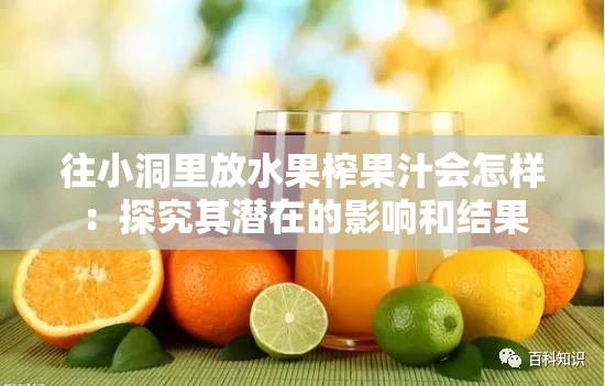 往小洞里放水果榨果汁会怎样：探究其潜在的影响和结果