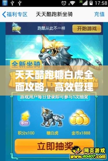天天酷跑糖白虎全面攻略，高效管理策略与抽奖必胜技巧深度解析