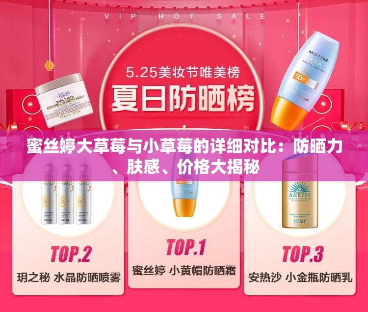 蜜丝婷大草莓与小草莓的详细对比：防晒力、肤感、价格大揭秘