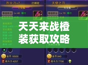 天天来战橙装获取攻略，全面解析获取途径与高效资源管理策略