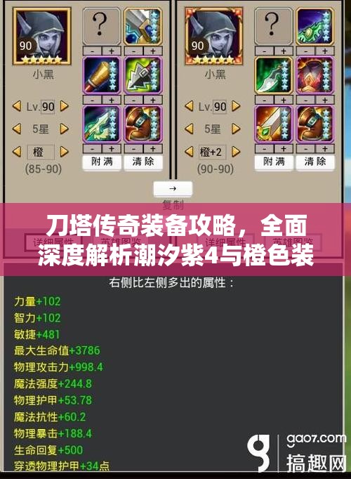 刀塔传奇装备攻略，全面深度解析潮汐紫4与橙色装备的差异