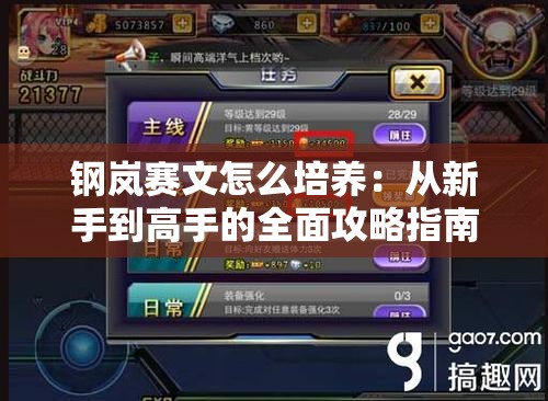 钢岚赛文怎么培养：从新手到高手的全面攻略指南