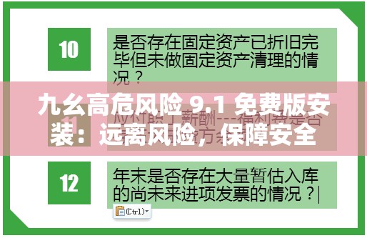 九幺高危风险 9.1 免费版安装：远离风险，保障安全