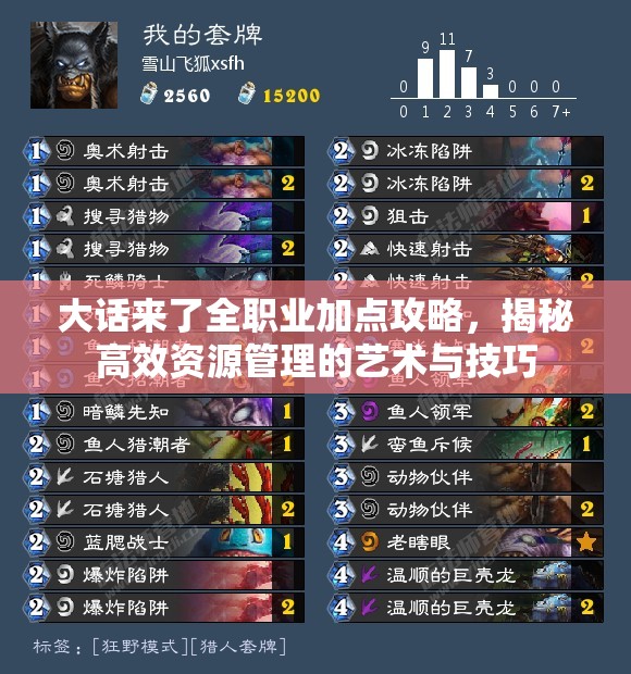 大话来了全职业加点攻略，揭秘高效资源管理的艺术与技巧