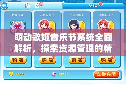 萌动歌姬音乐节系统全面解析，探索资源管理的精妙艺术与策略