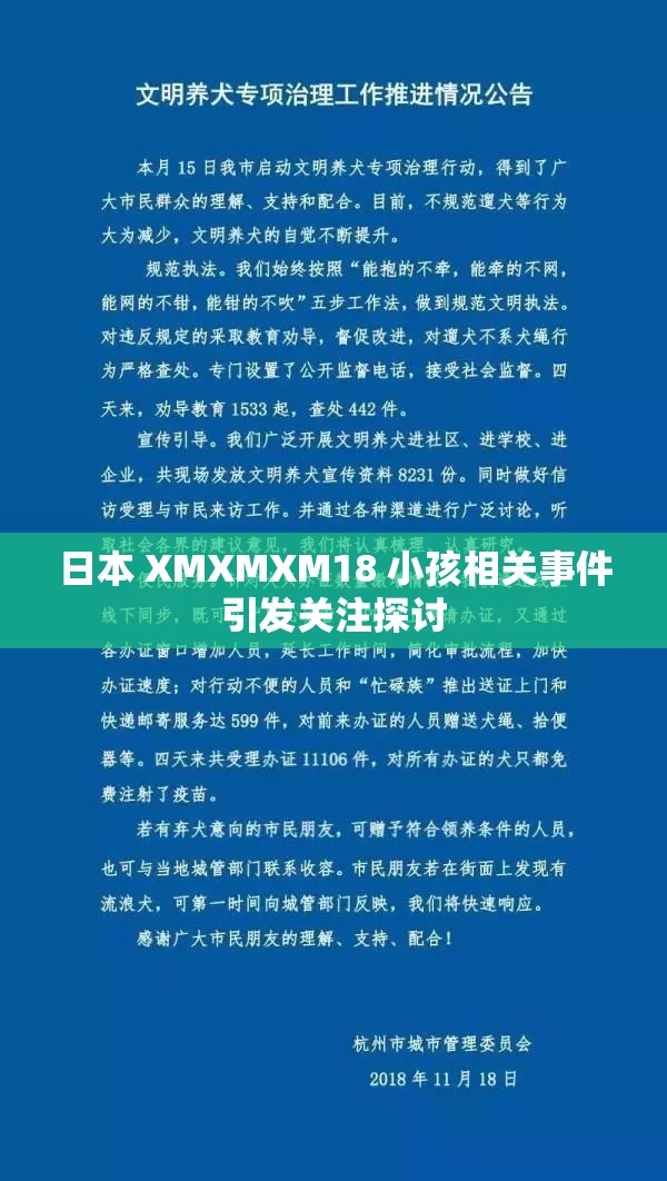 日本 XMXMXM18 小孩相关事件引发关注探讨