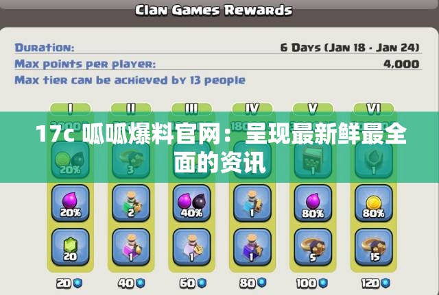17c 呱呱爆料官网：呈现最新鲜最全面的资讯