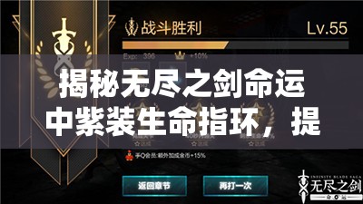 揭秘无尽之剑命运中紫装生命指环，提升战斗力的秘密武器详解