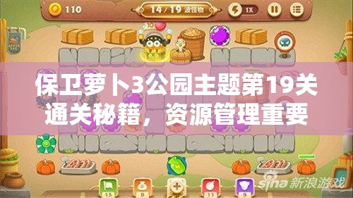 保卫萝卜3公园主题第19关通关秘籍，资源管理重要性及实战技巧视频解析