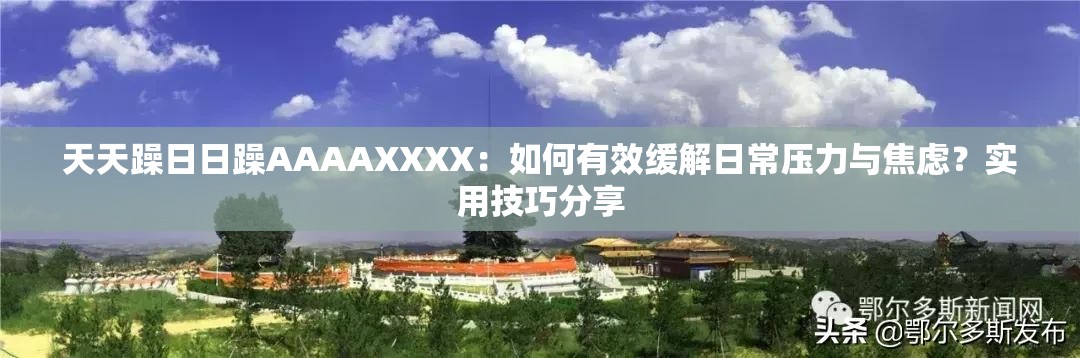 天天躁日日躁AAAAXXXX：如何有效缓解日常压力与焦虑？实用技巧分享