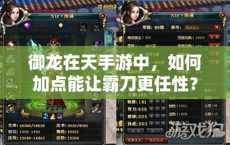 御龙在天手游中，如何加点能让霸刀更任性？玩法将有何革命性变化？