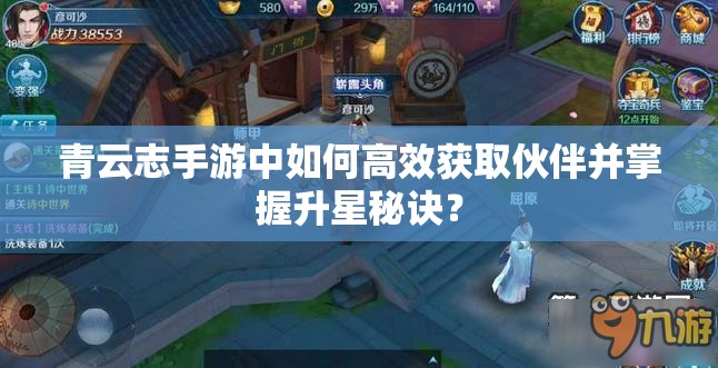 青云志手游中如何高效获取伙伴并掌握升星秘诀？