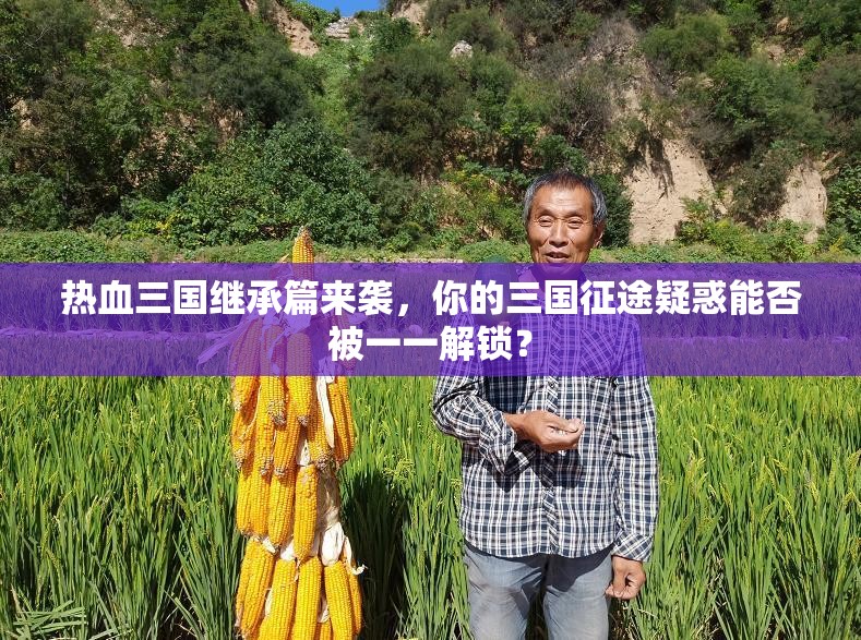 热血三国继承篇来袭，你的三国征途疑惑能否被一一解锁？