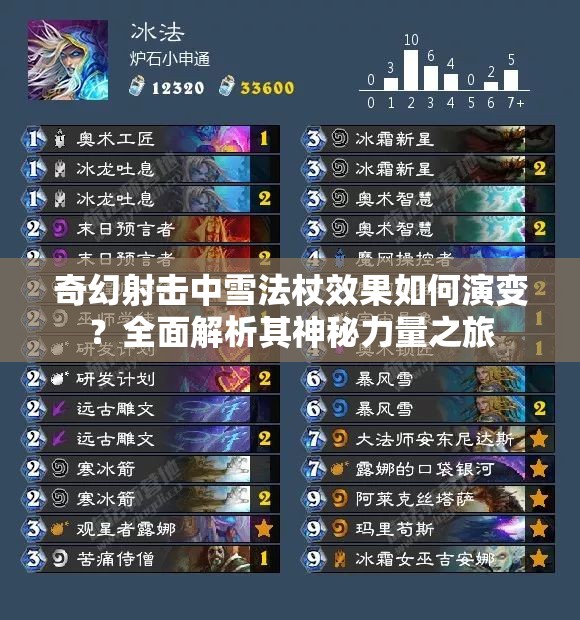 奇幻射击中雪法杖效果如何演变？全面解析其神秘力量之旅