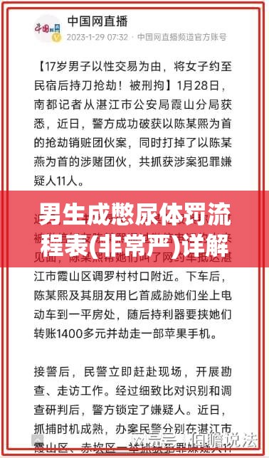 男生成憋尿体罚流程表(非常严)详解：从准备到执行的完整步骤与注意事项
