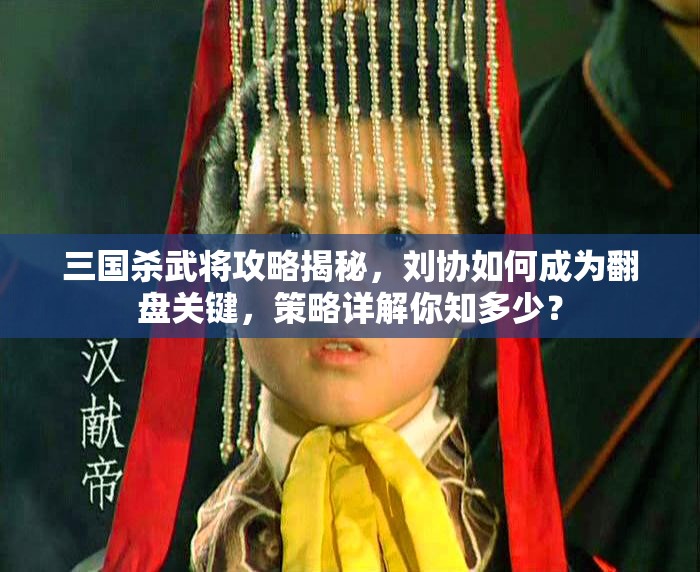 三国杀武将攻略揭秘，刘协如何成为翻盘关键，策略详解你知多少？