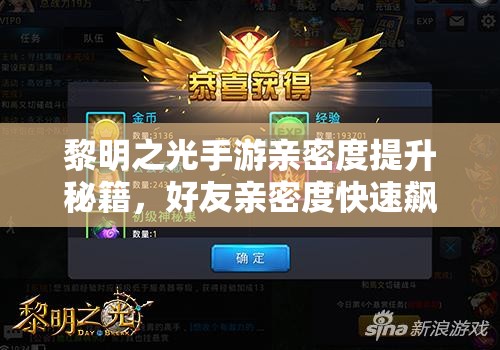 黎明之光手游亲密度提升秘籍，好友亲密度快速飙升方法全揭秘？