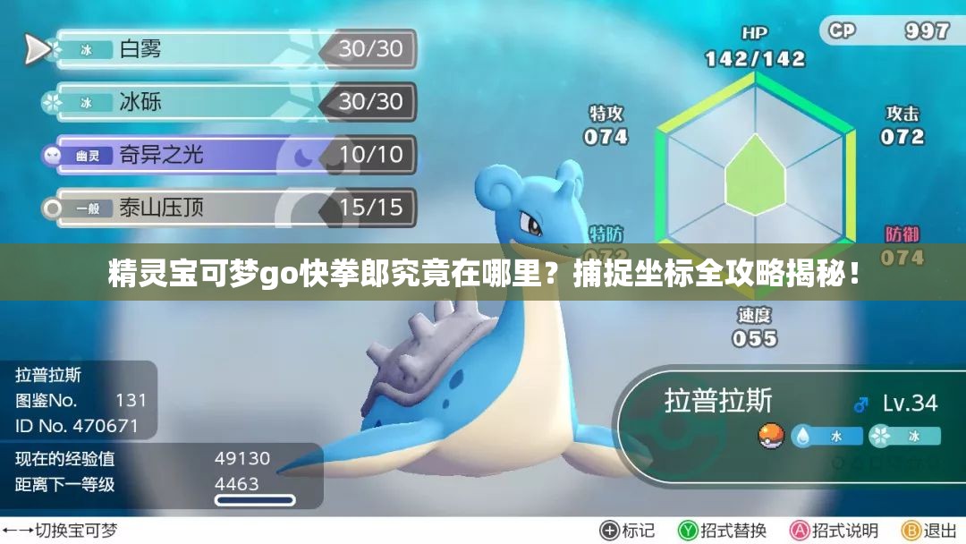 精灵宝可梦go快拳郎究竟在哪里？捕捉坐标全攻略揭秘！