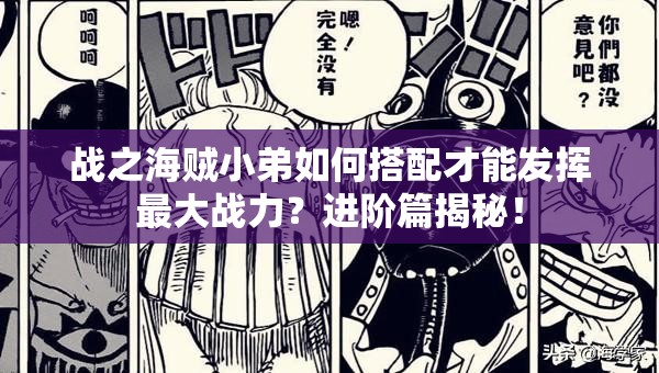 战之海贼小弟如何搭配才能发挥最大战力？进阶篇揭秘！