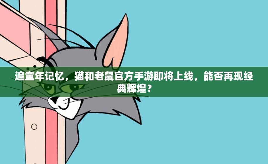 追童年记忆，猫和老鼠官方手游即将上线，能否再现经典辉煌？