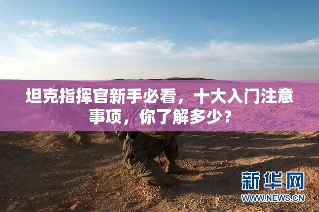 坦克指挥官新手必看，十大入门注意事项，你了解多少？