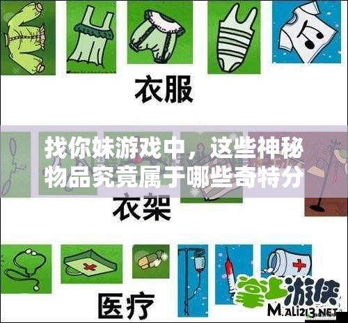 找你妹游戏中，这些神秘物品究竟属于哪些奇特分类？一探究竟！