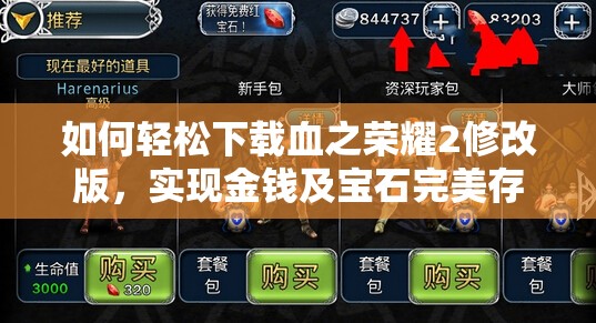 如何轻松下载血之荣耀2修改版，实现金钱及宝石完美存档？