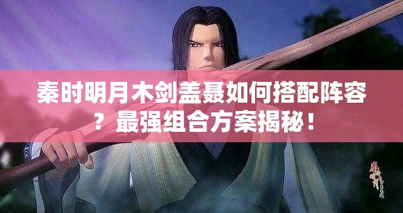 秦时明月木剑盖聂如何搭配阵容？最强组合方案揭秘！