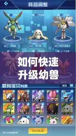 如何快速升级幼兽能力？揭秘神奇宝贝高效攻略的秘诀吗？