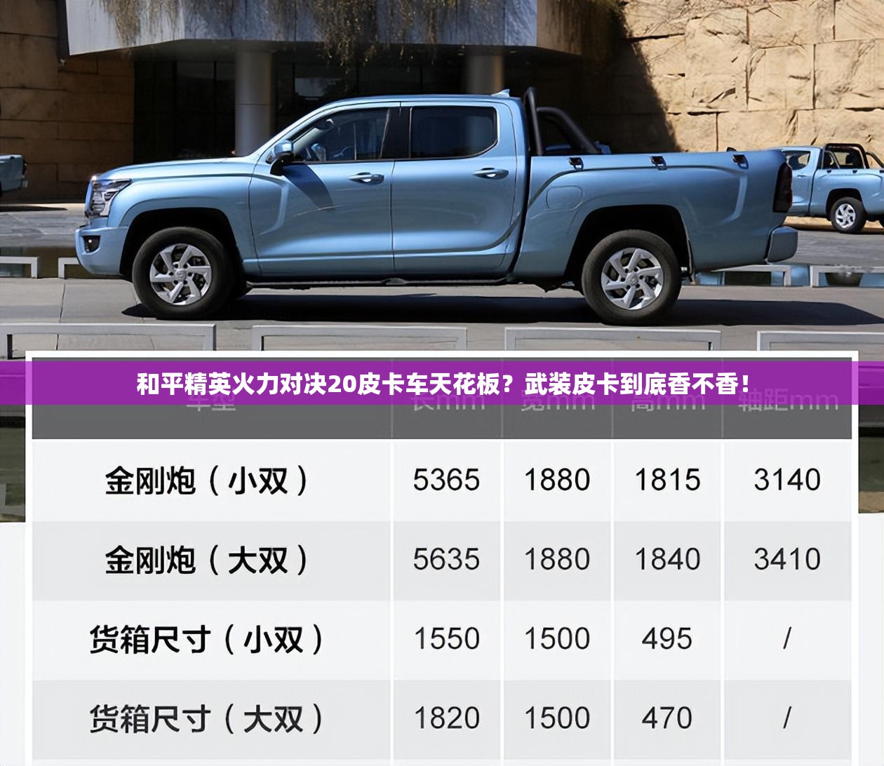 和平精英火力对决20皮卡车天花板？武装皮卡到底香不香！